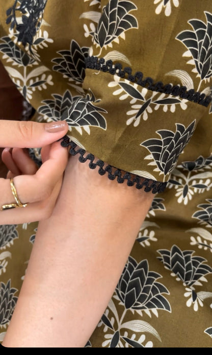 Lotus Print Farshi Set