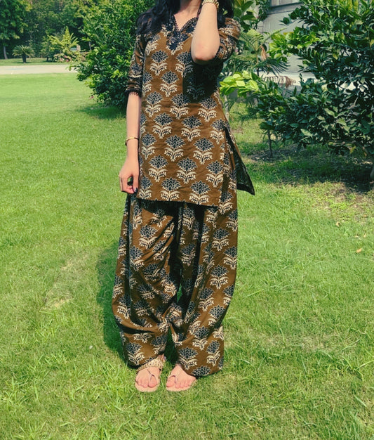 Lotus Print Farshi Set